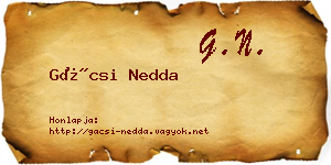 Gácsi Nedda névjegykártya